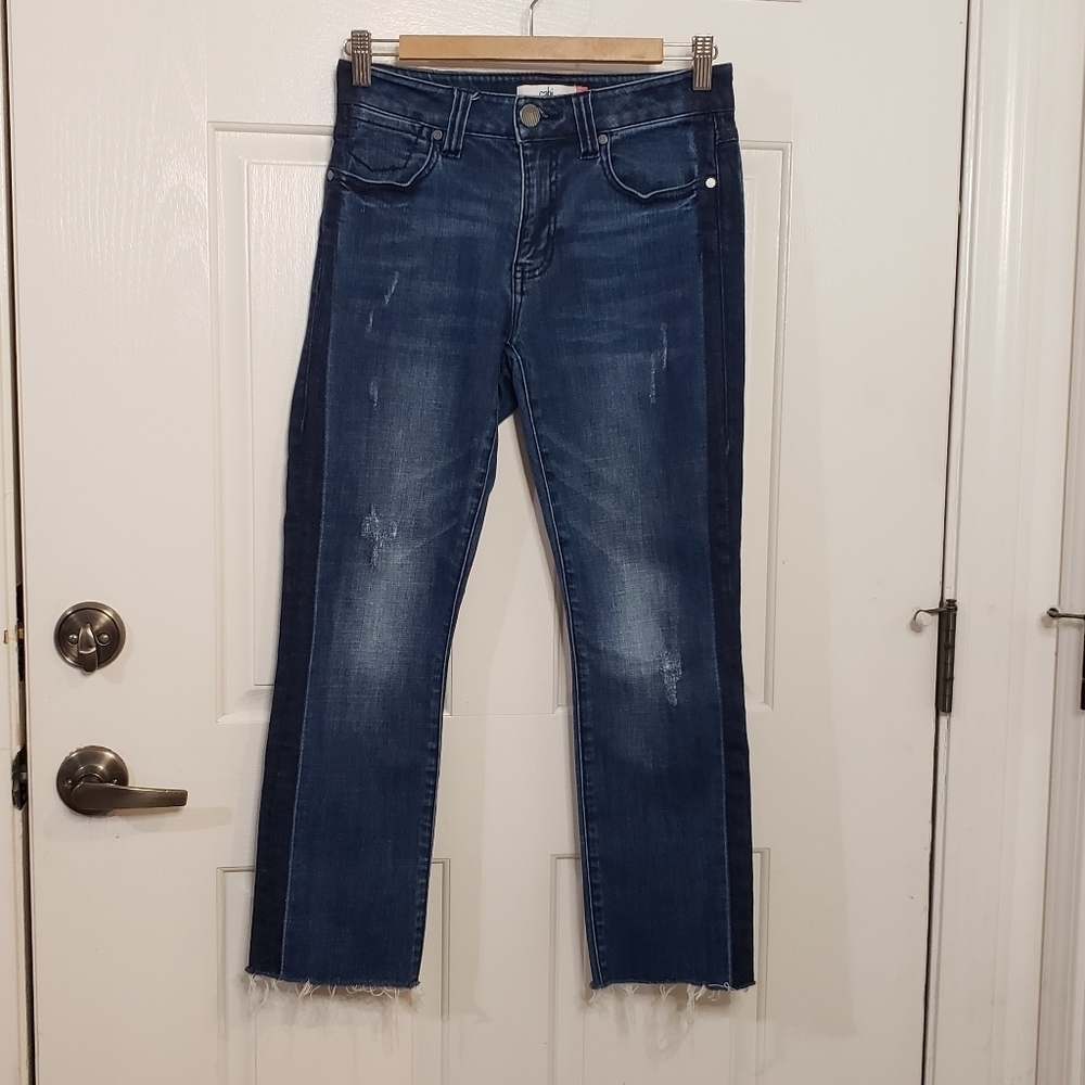 CAbi Tuxedo High Straight Jeans size 2